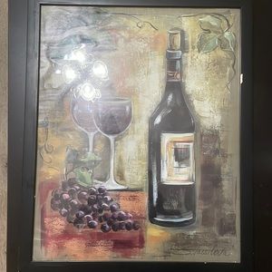 Grape and wine picture frame